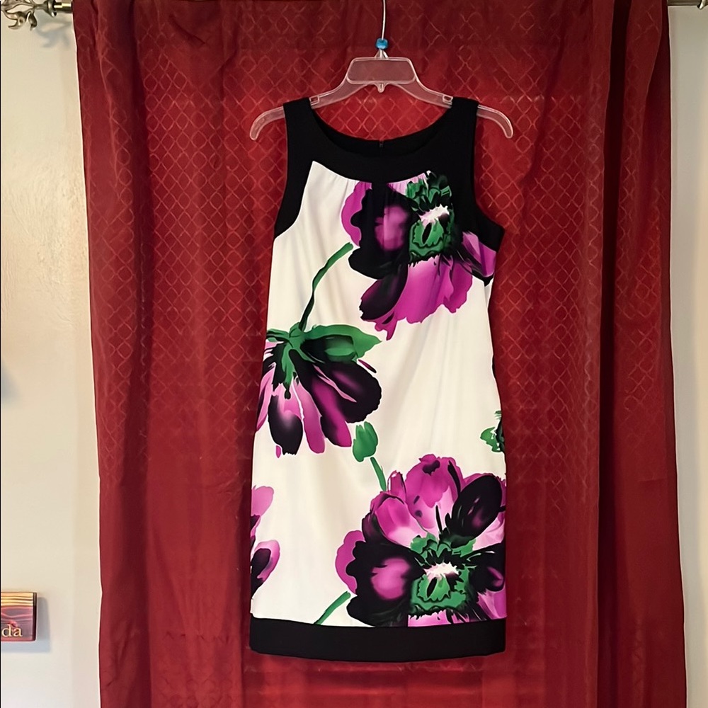 Alyx Floral Mini Dress - Black, Purple, Green